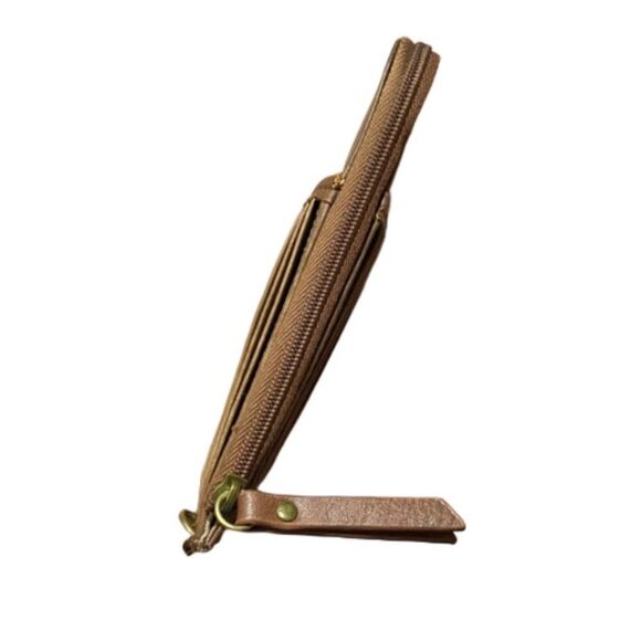 The Sak Leaf Embossed Leather Zip Around Card Holder with Key Ring - Picture 9 of 10